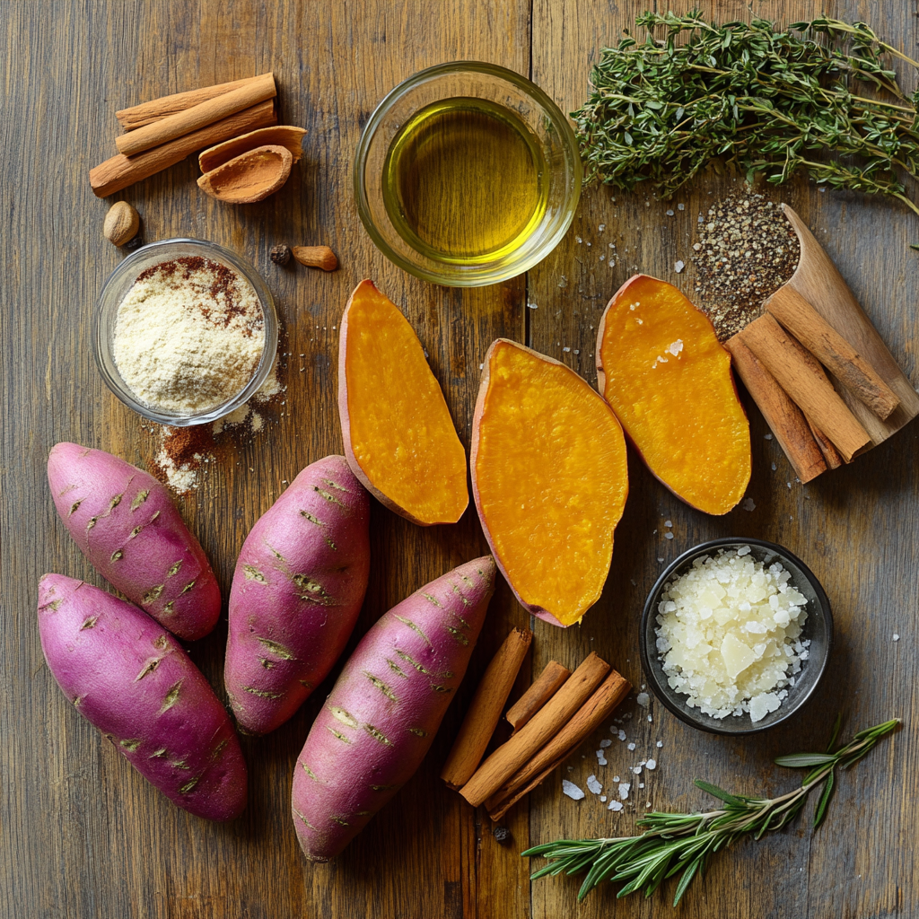 Air fryer sweet potato ingredients